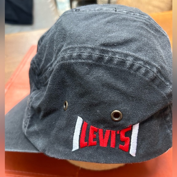 Levi’s ballcap. Adjustable, vented, black w/red/white stitching. 3”brim, v. soft - Picture 2 of 4